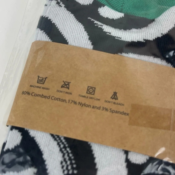 Karakoram Womens Socks Green Black White NWT Calzini Kimberly Nero - Picture 3 of 3